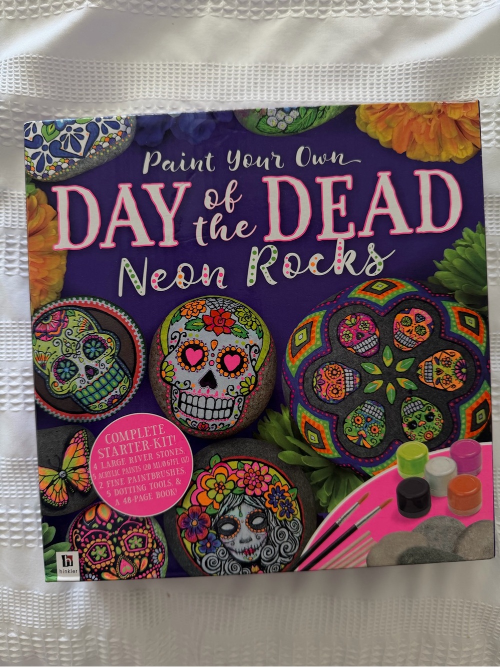 Day of the Dead Neon Rocks Paint-Your-Own Kit